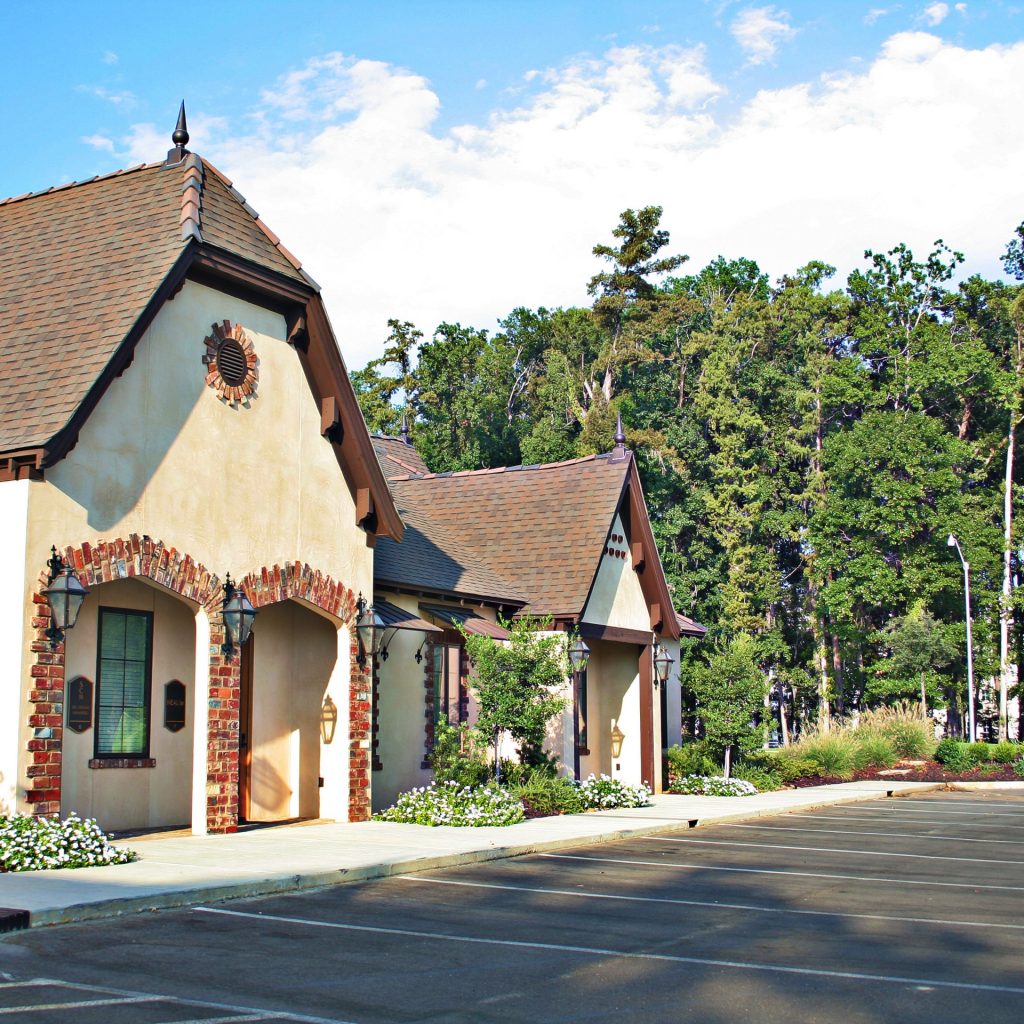 Exterior photo of buildings in Tower Village